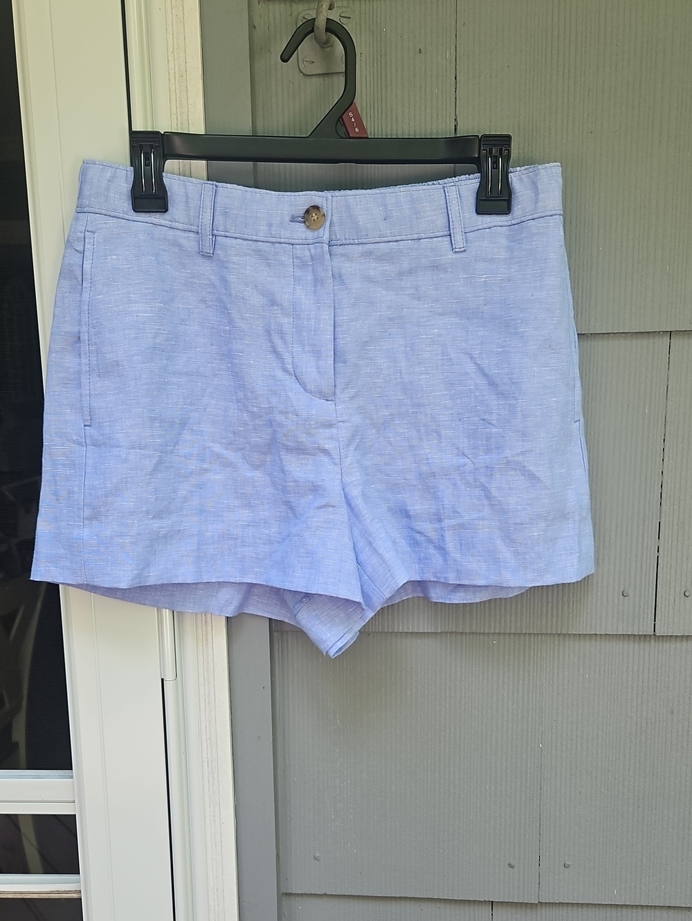 J. Crew Light Blue Linen Blend Bermuda Shorts